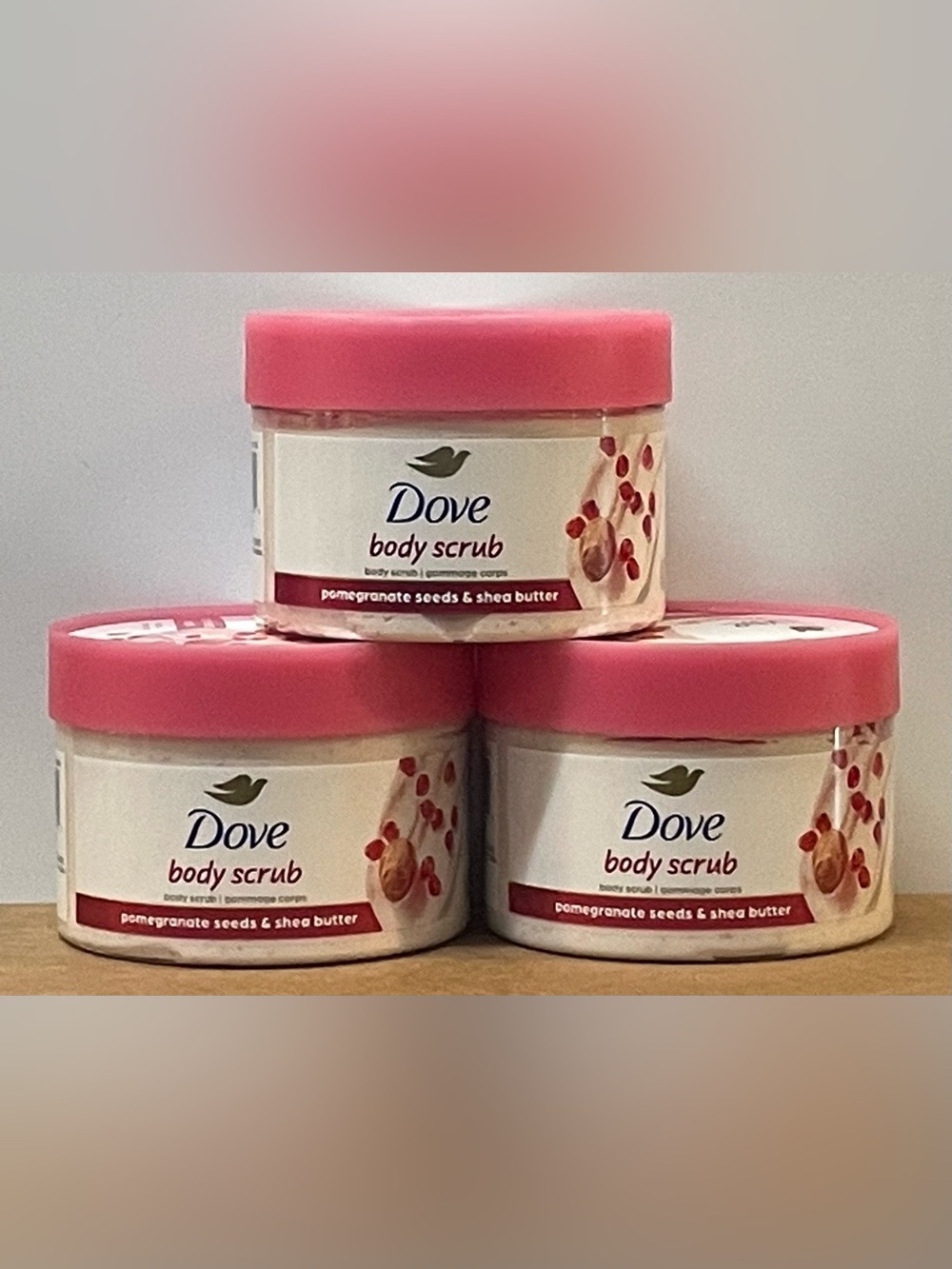 Dove Pomegranate Seeds & Shea Butter Body Scrub — 12oz (Pack of 3)